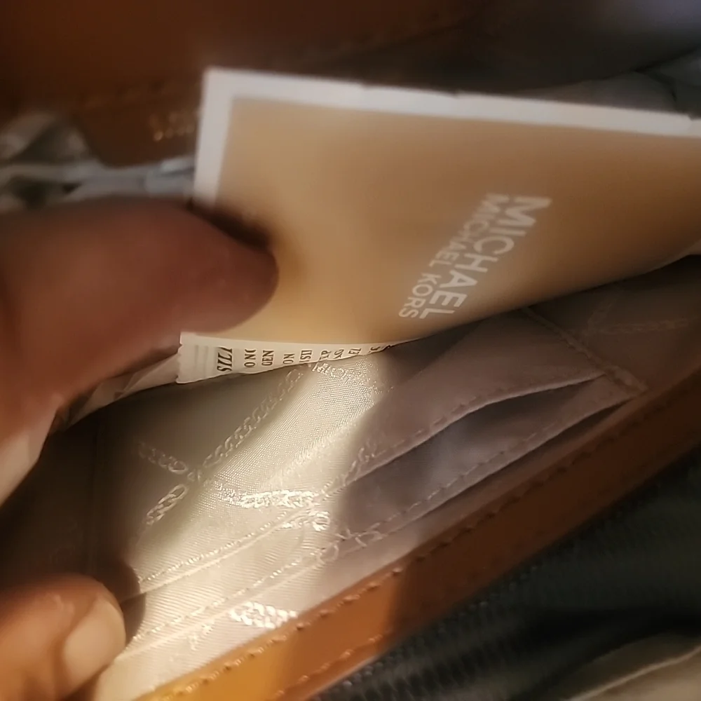 Michael Kors Denim and Tan Leather Crossbody Bag - Blue - Picture 4 of 8